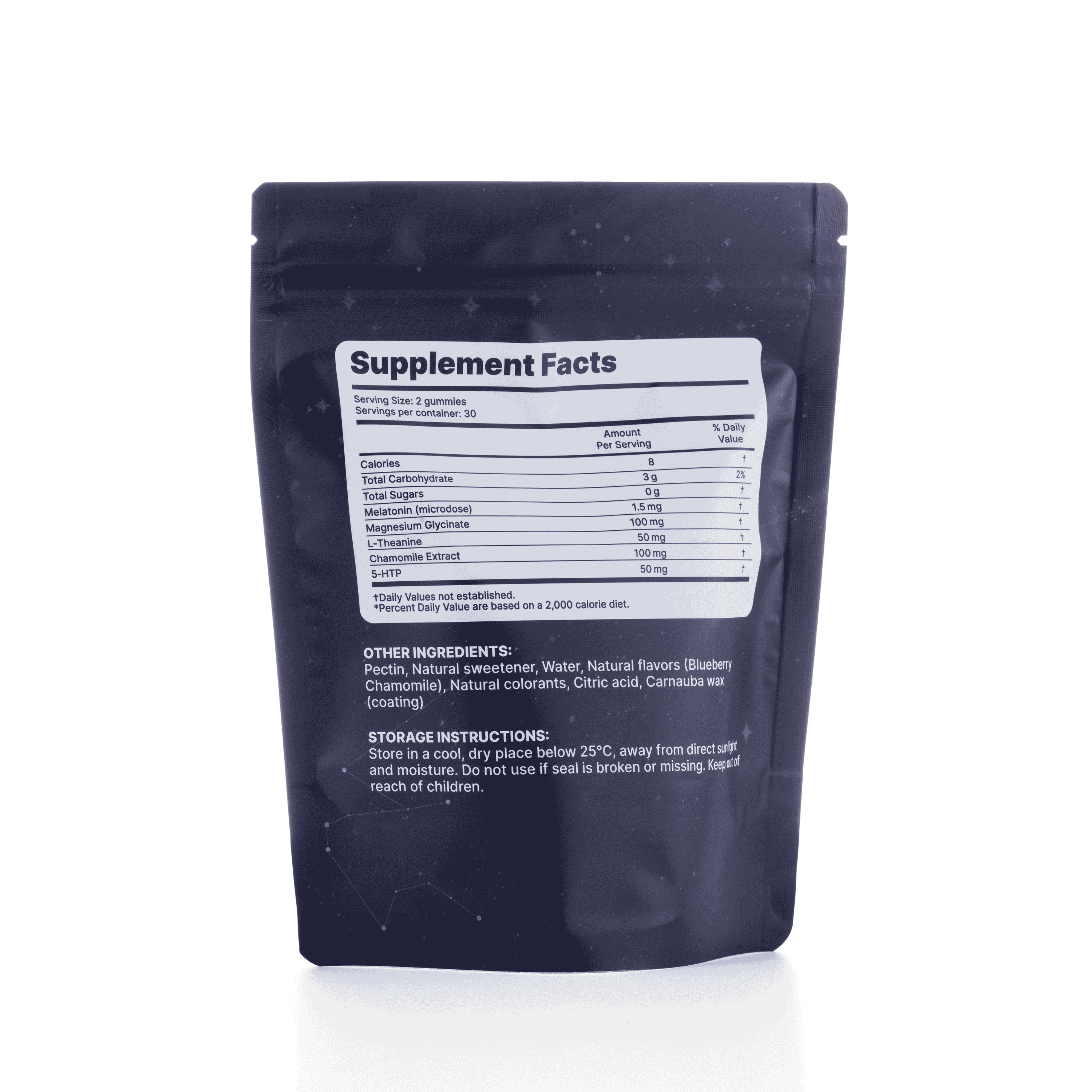Deep ZZZ gummies back package