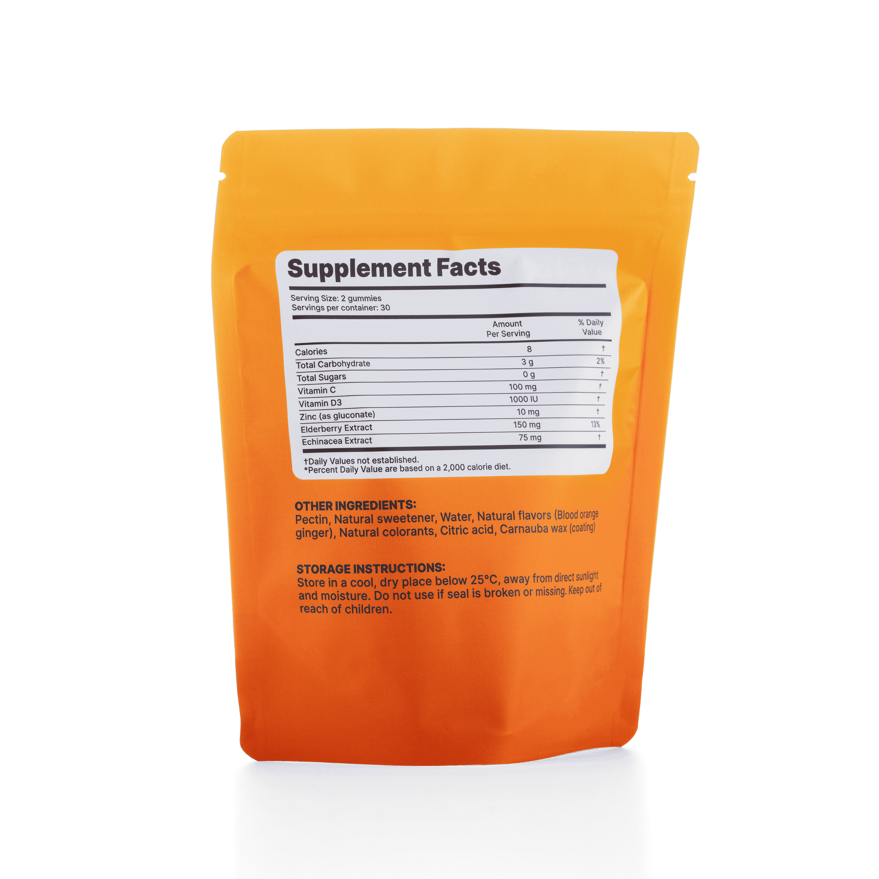 immuni chew gummies back package